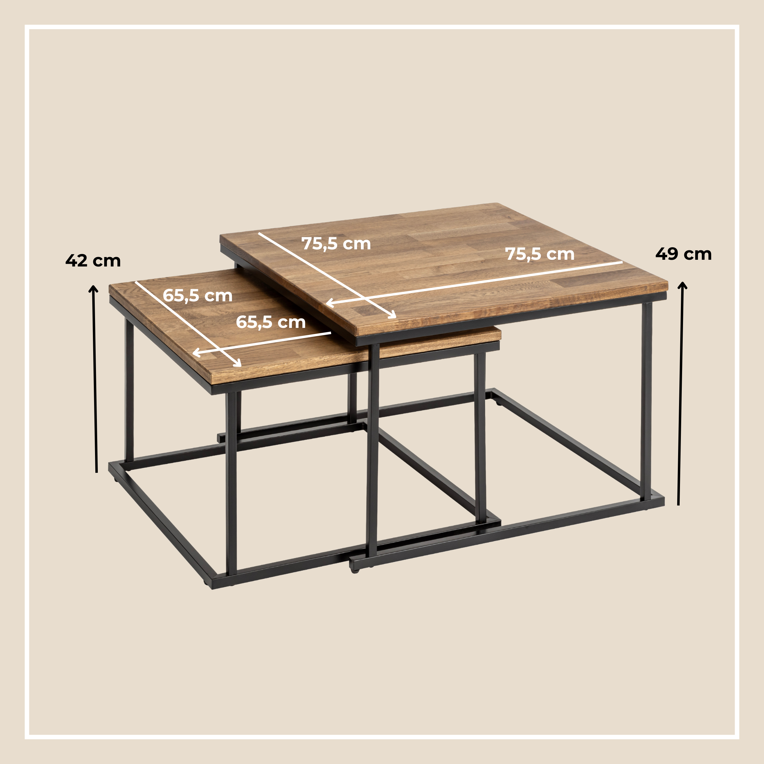 Table basse Nurmenukk Chêne foncé