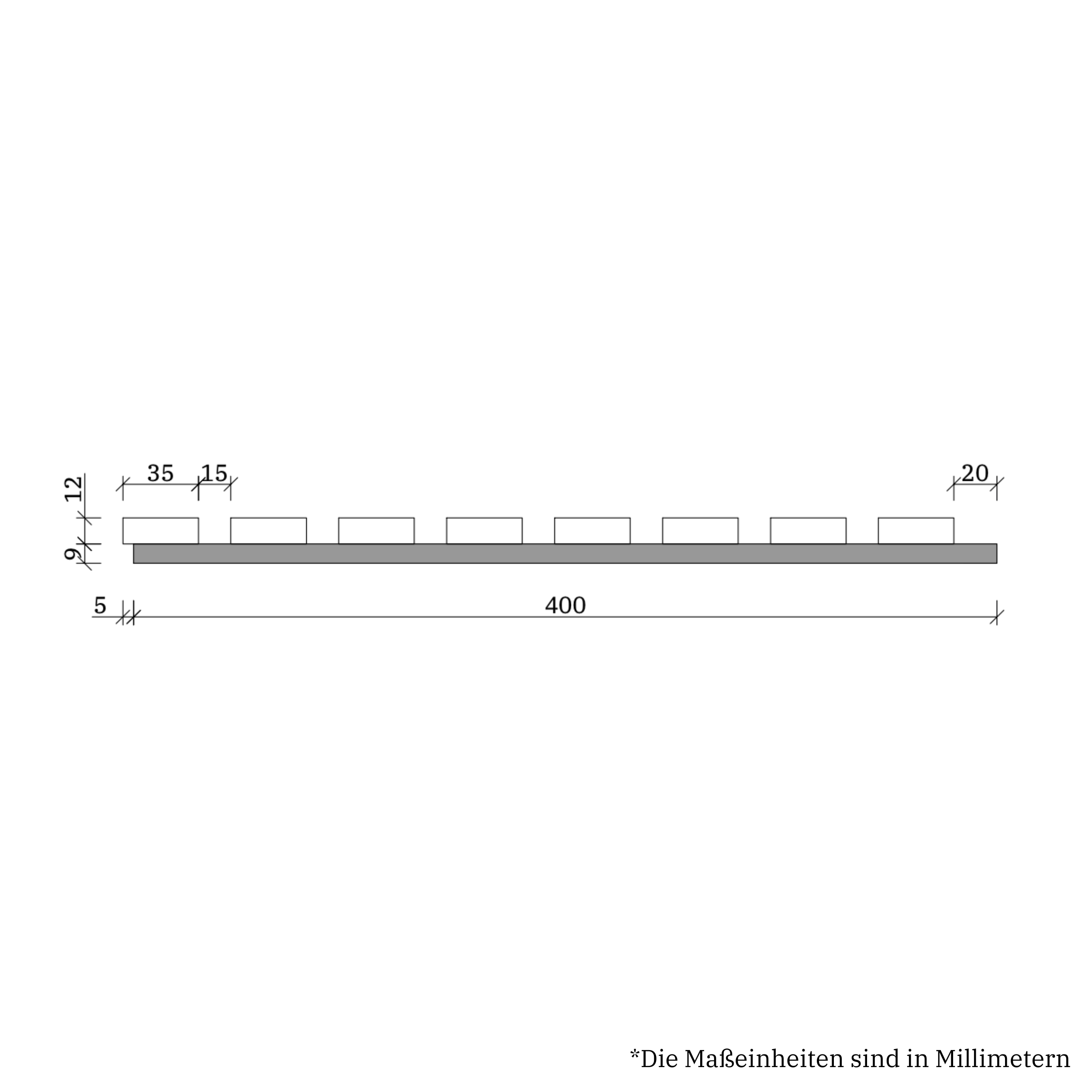 Dekoratiivne akustiline tahke kasepuidust akustiline paneel 2400x400mm - 35mm liistud, must vildist tagakate