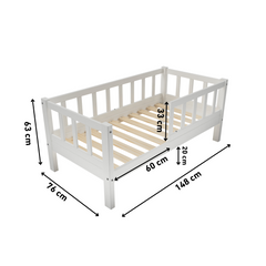 Toddler bed VARBLANE white 70 x 140