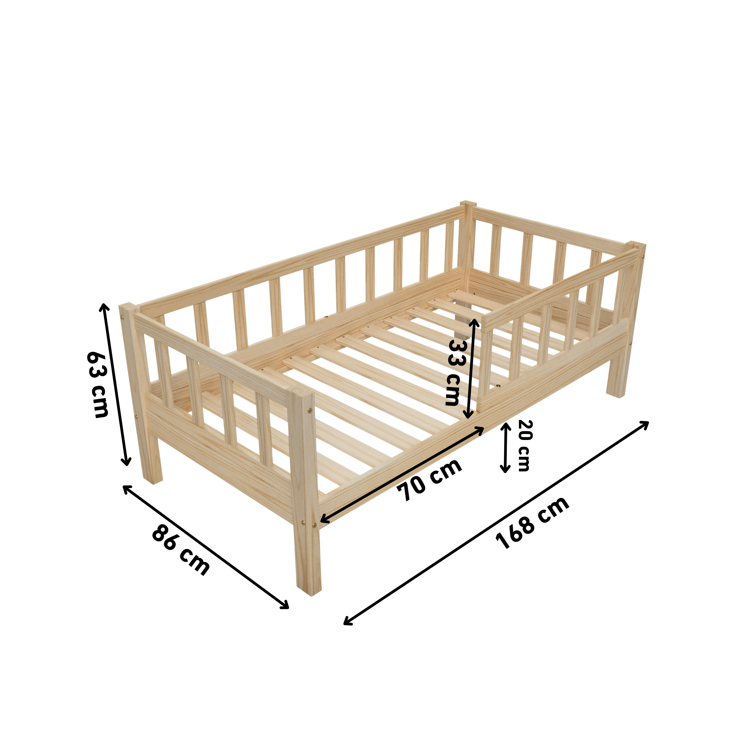 Kleinkindbett VARBLANE natur 80x160