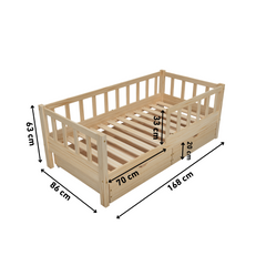 Kleinkindbett VARBLANE natur 80x160