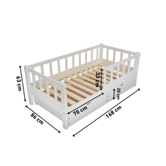 Kleinkindbett VARBLANE weiß 80x160