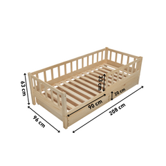 Kleinkindbett VARBLANE natur 90x200