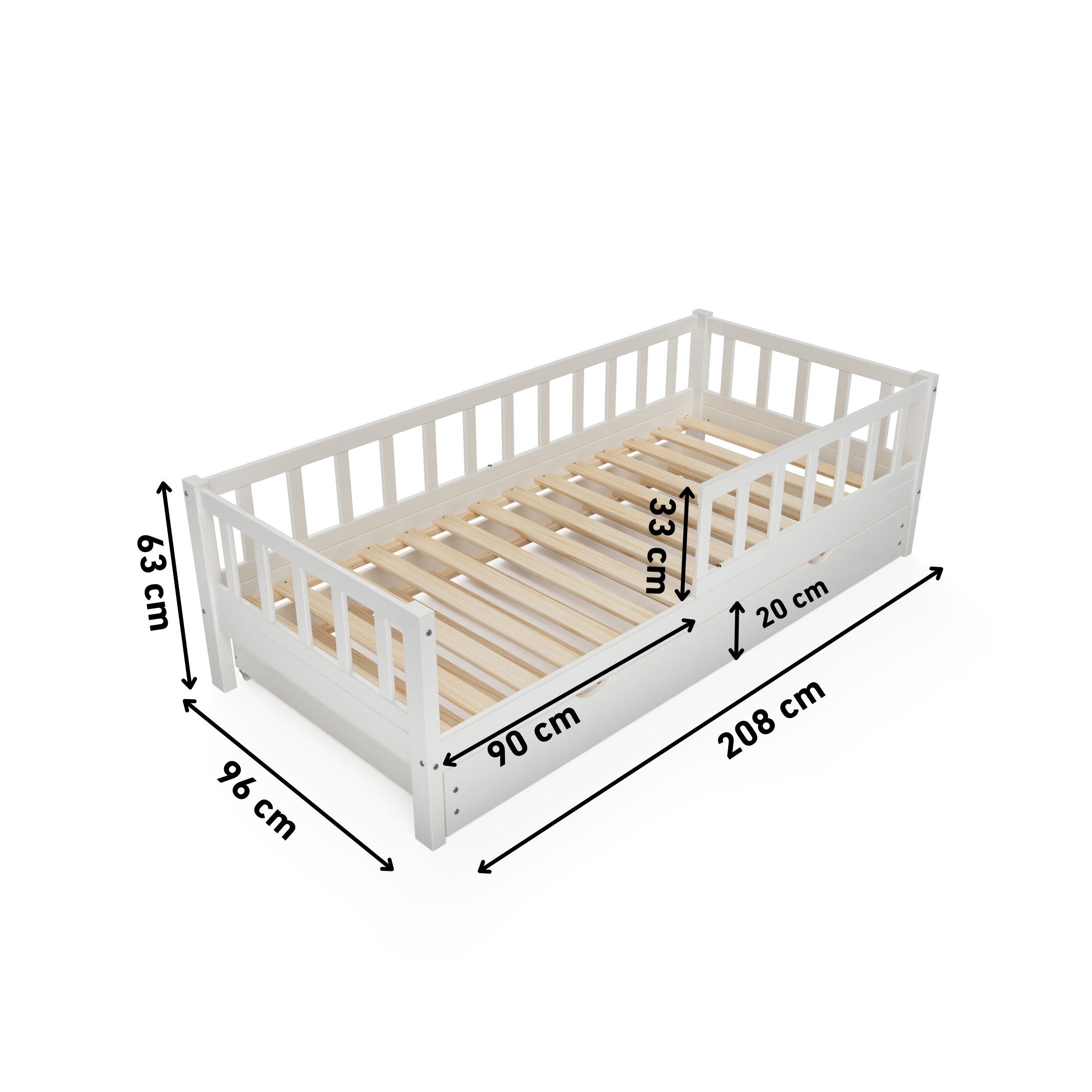 Toddler bed VARBLANE white 90x200