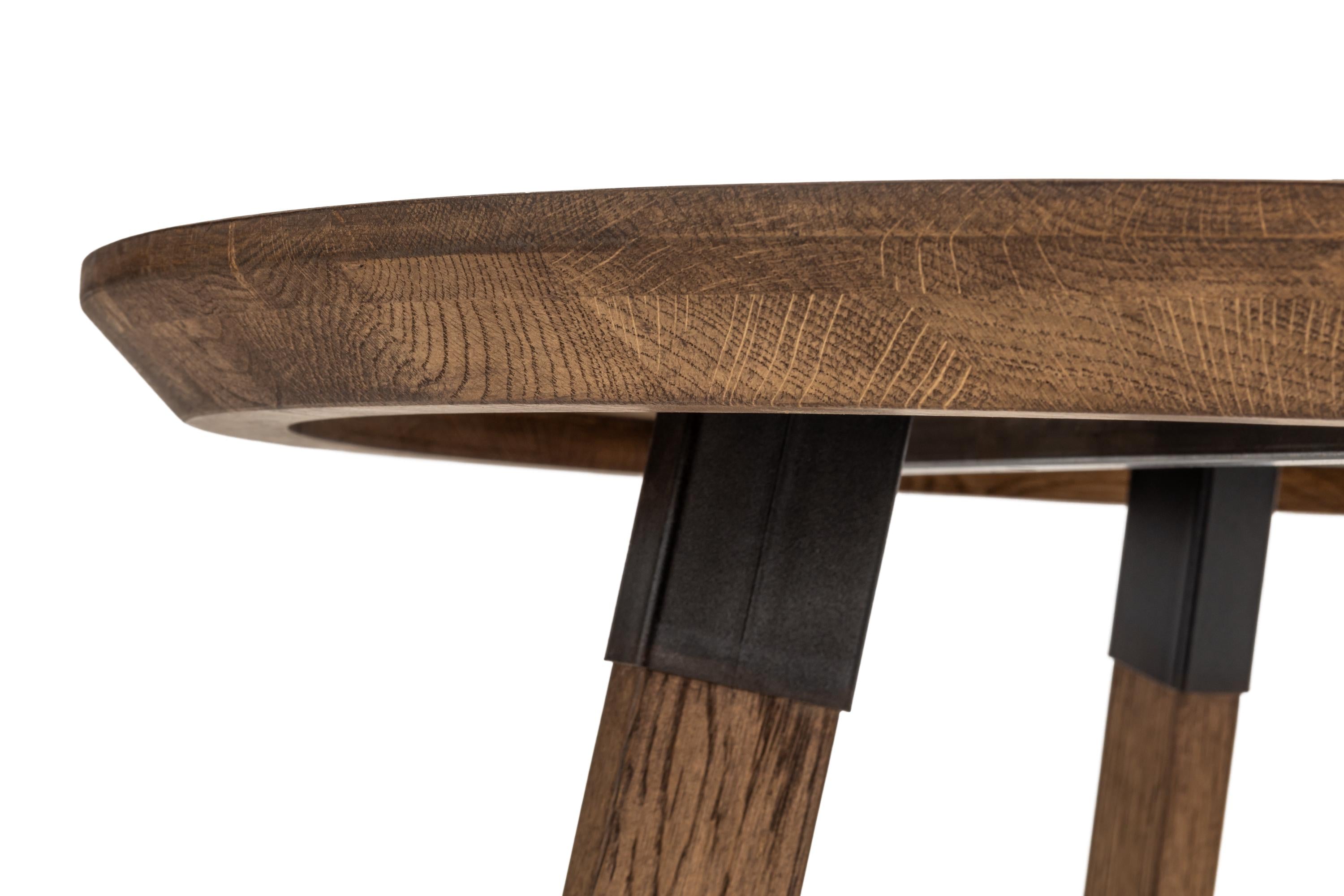 Rustic Round Solid Oak Dining Table, Söögilaud, Solid Oak Table, Tammepuust söögilaud