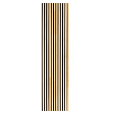 Solid Wood Acoustic Panel - Natural birch - 2400x600mm - Slats 35mm, with Black Felt