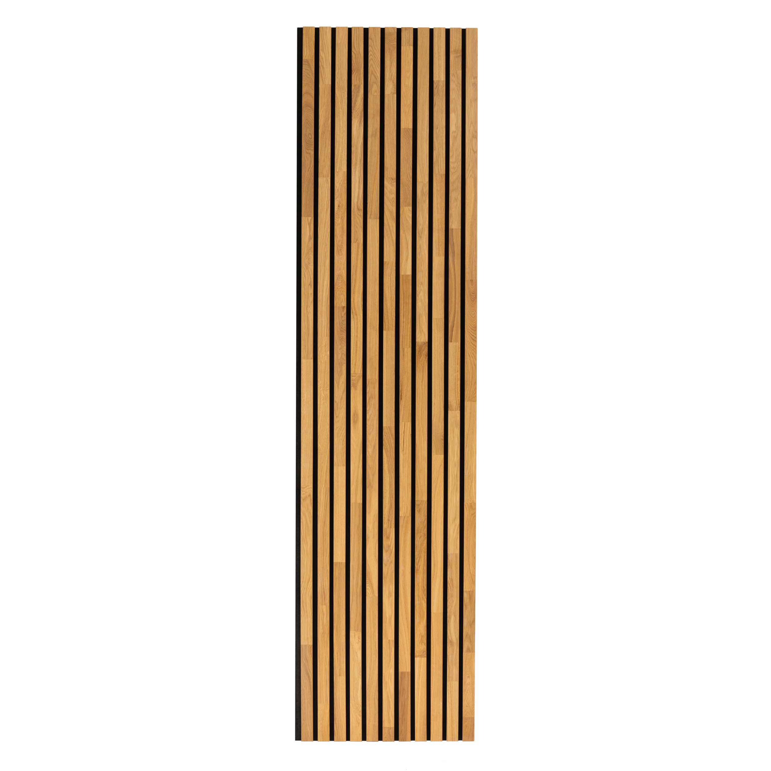 Solid Wood Acoustic Panel - Natural Oak - 2400x600mm - Slats 35mm