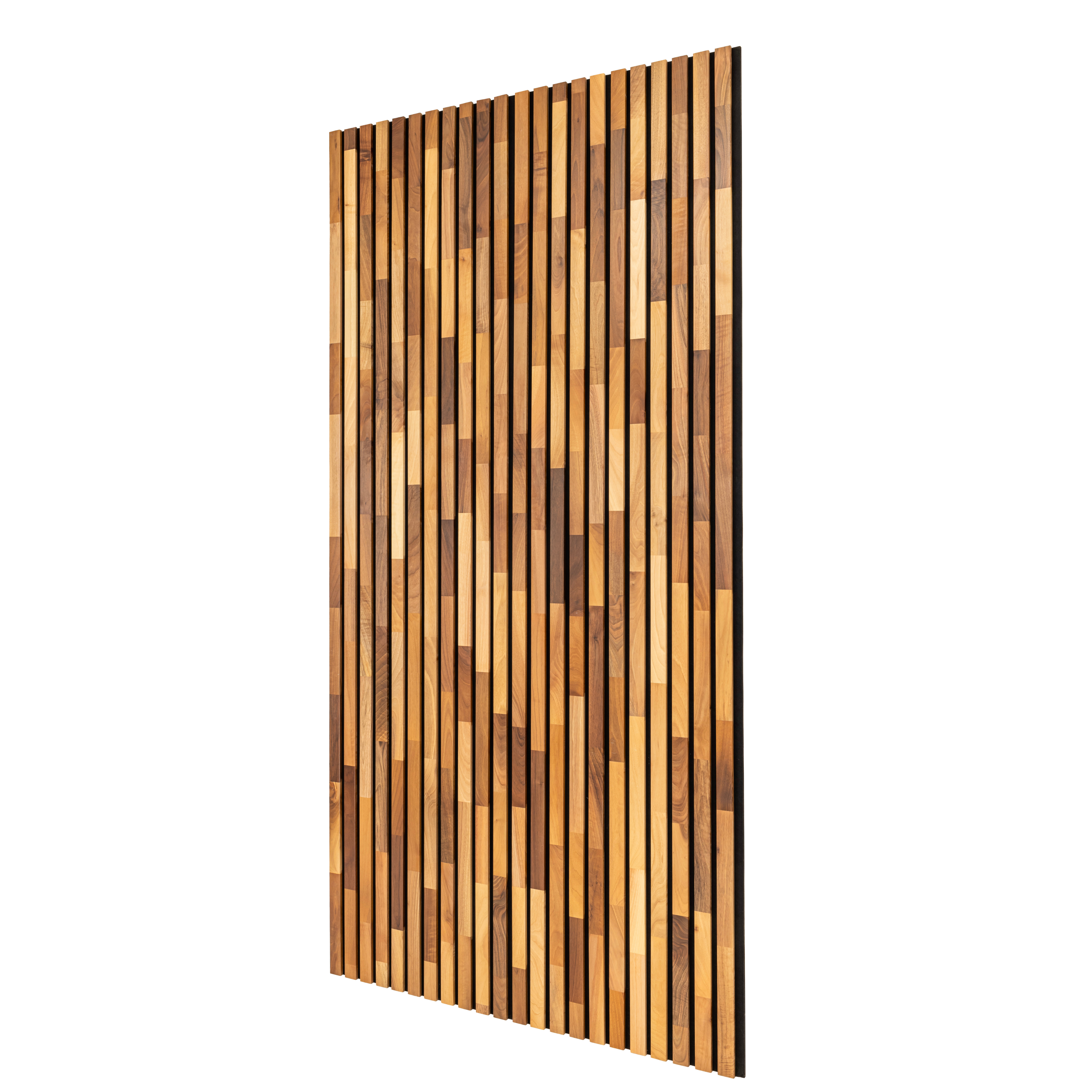 Solid Wood Wall Slat Panel set on a white background