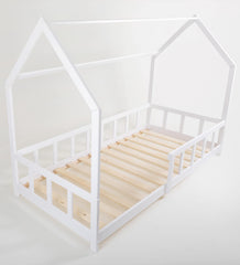 Montessori Bett, Montessori bett, Hausbett, Hausbett mit Barrieren, 200x90 Hausbett, Lit cabane