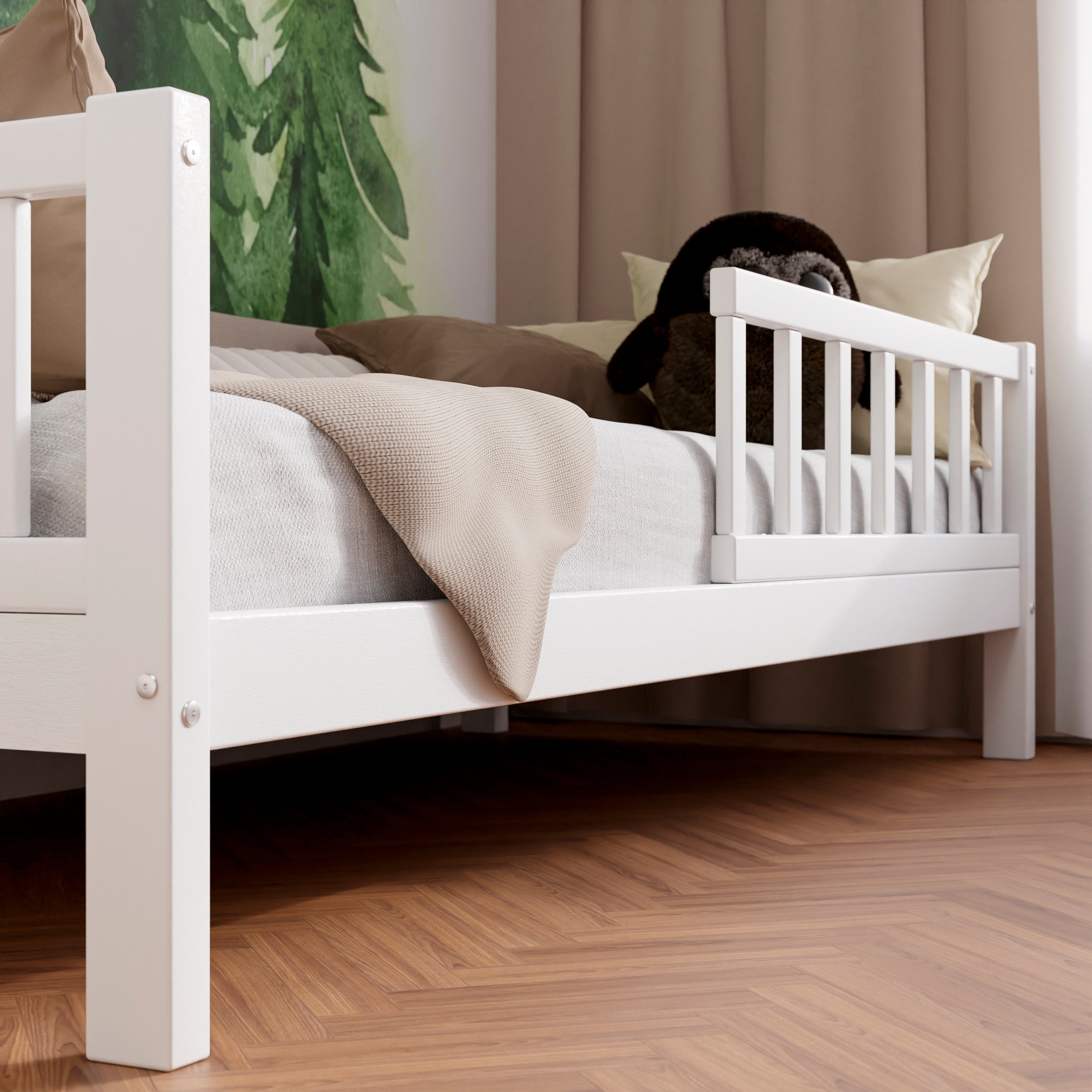 Wooden Canopy Bed 90x200 | Container Bed | Canopy Bed | Wooden Bed | Colonial Bed | Pull Out Bed